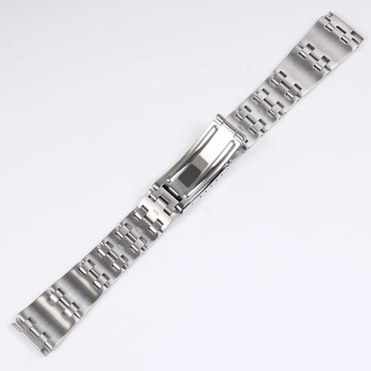 Cinturino per orologio vintage in acciaio inossidabile spazzolato color argento 19*21mm, bracciale in metallo per SEIKO Bell Matic 4006-6002