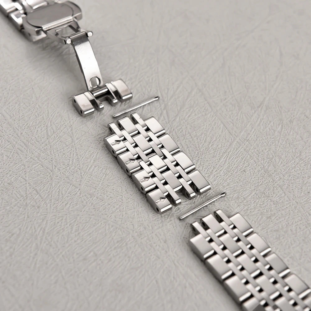 Cinturino per orologio ultra sottile in acciaio inossidabile, 20mm 22mm, in metallo lucidato, leggero, per uomini e donne, cinturini di ricambio per orologio da polso