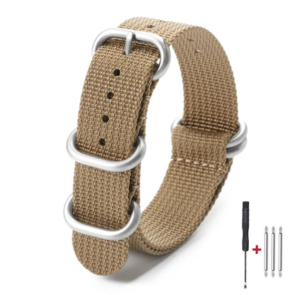 Casual Military Watch Strap, Made of High Quality Nylon, for Omega 18mm 20mm 22mm, for Seiko Army Sports, Replacement Strap