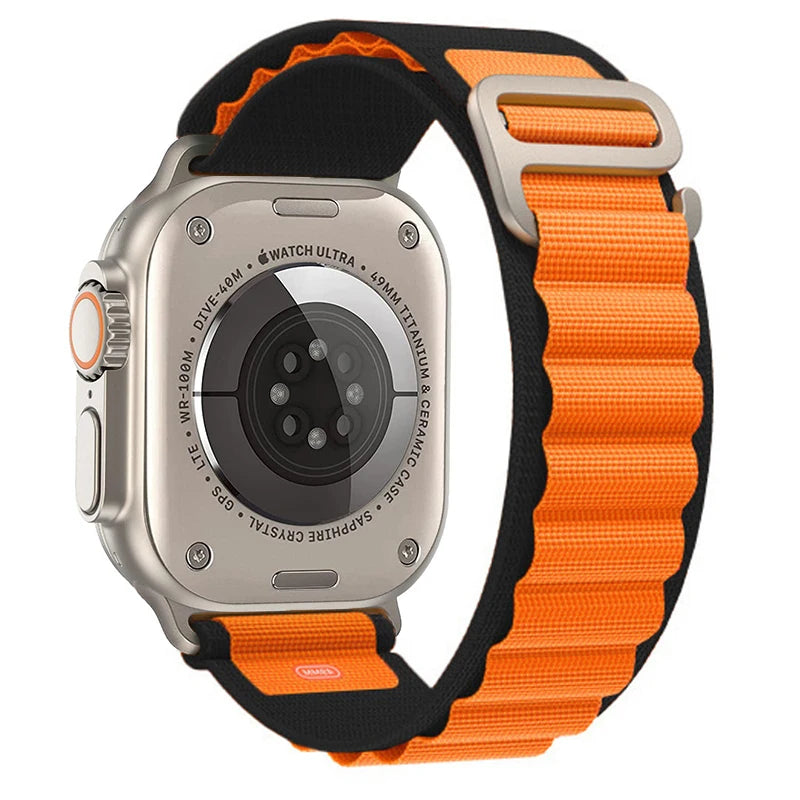 Bracelet à boucle alpine pour Apple watch Ultra 3 2 bandes 49mm 45mm 44mm 40mm 41mm 46mm 42mm Bracelet iWatch série 11 10 SE 9 8 7 6 5 4