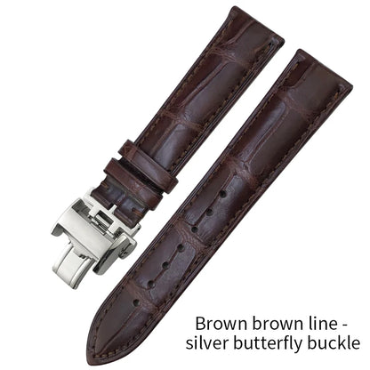 Cinturino di lusso in pelle di coccodrillo, 19mm, 18mm, 20mm, 21mm, 22mm, per Longines Master, fibbia déployante, da donna e da uomo