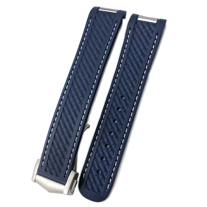 Bracelet de montre en caoutchouc de Silicone, 19mm 20mm, pour Omega Seamaster AQUA TERRA AT150 Ultra léger 8900, boucle de déploiement Premium