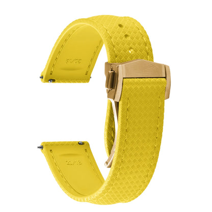FKM Waterproof Rubber Watch Band Quick Release Deployment Clasp Straps 20mm 22mm Universal Watch Bracelet