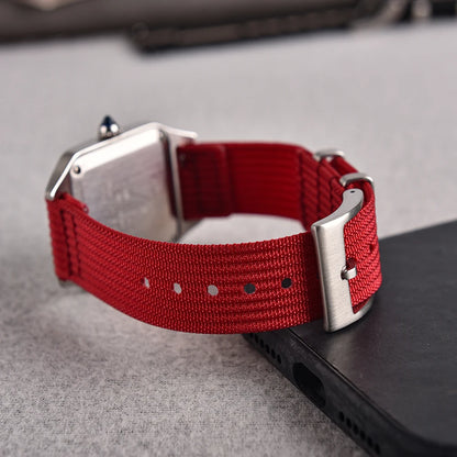 18mm 20mm 22mm Ribbed Nylon Watch Band, Breathable Sport Design, Durable Soft Strap for Men and Women
