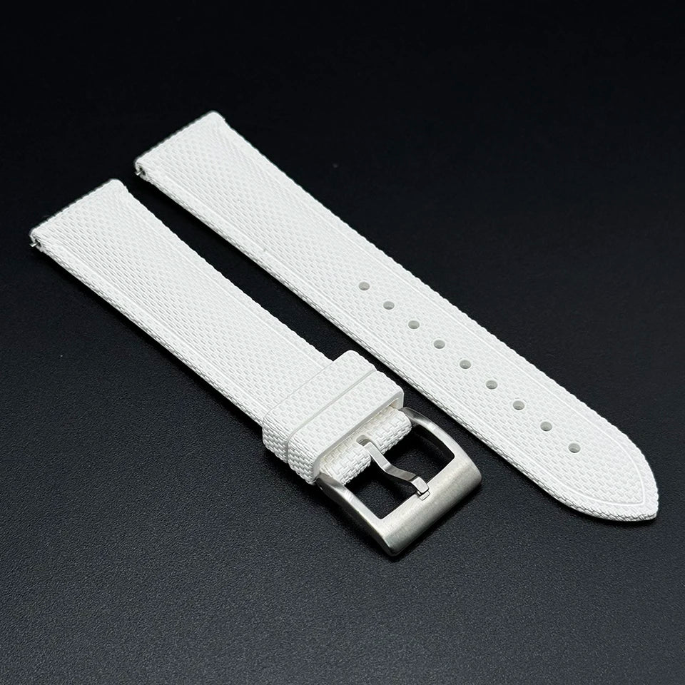 Cinturino per orologio in gomma intrecciata FKM, 20/21/22 mm, sgancio rapido, per Omega Seamaster 300 Speedmaster 007 Rolex, universale