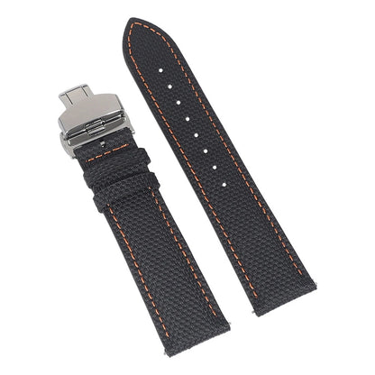 Bracelet de montre en toile de voile à dégagement rapide FKM 20mm 22mm, texture toile de voile, caoutchouc, cuir, accessoires de bracelet de montre