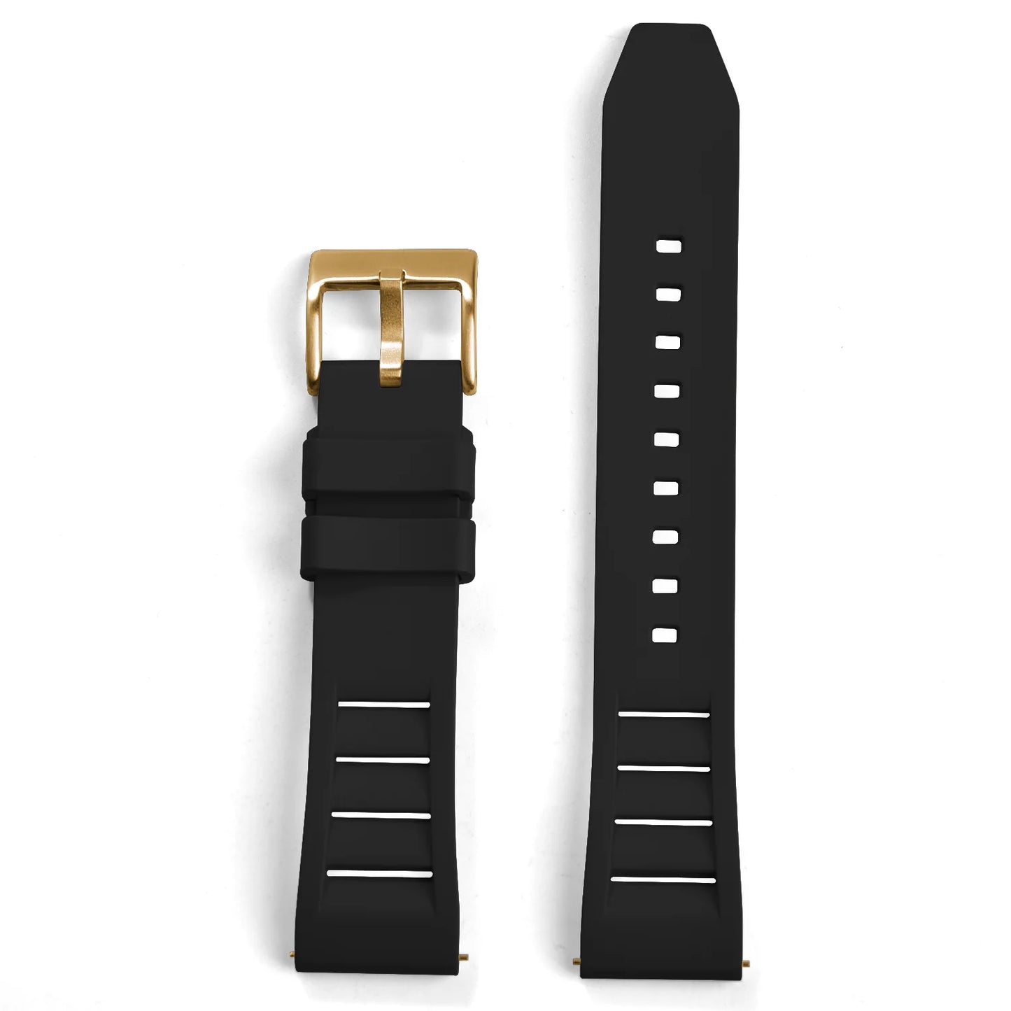 Bracelet de montre en caoutchouc FKM 20mm 22mm, souple, étanche, pour Huawei, Samsung, Seiko, Omega, avec attache rapide