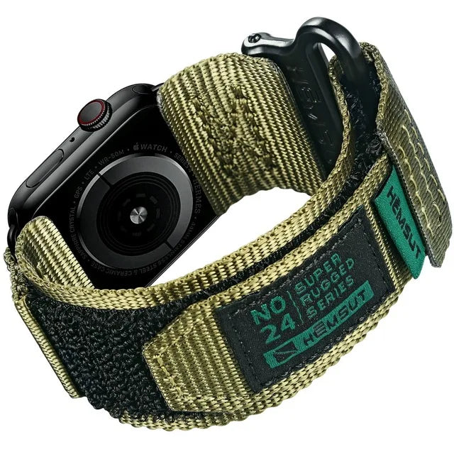 HEMSUT Nylon Strap for Apple Watch, Outdoor Bracelet, Ultra, 49mm, Mini Band 4, iWatch 7, 5, 6, SE 2, 3, 40mm, 44mm
