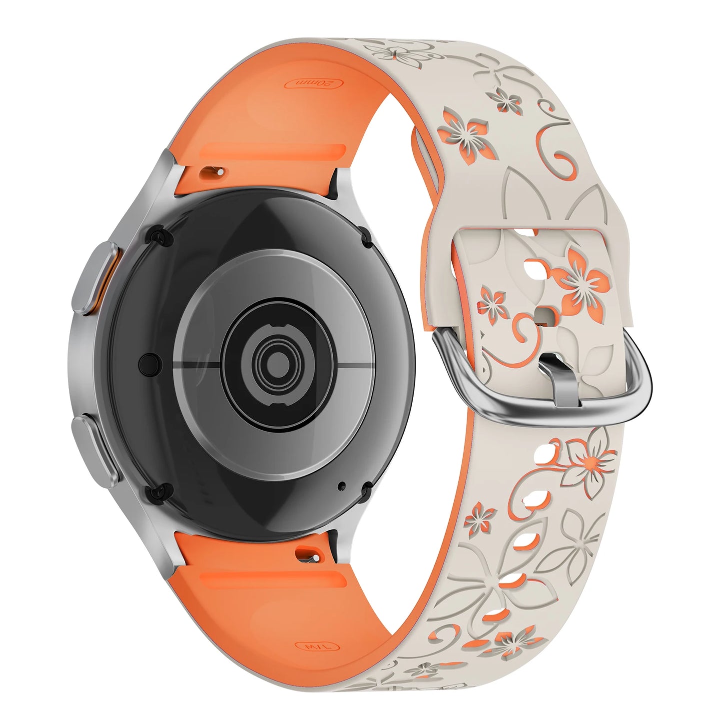 Bracelet en Silicone pour Samsung Galaxy Watch 7 6 5 4 FE/5Pro 45mm sans espaces Sport Correa gravé Galaxy Watch6 Classic 43mm 47mm