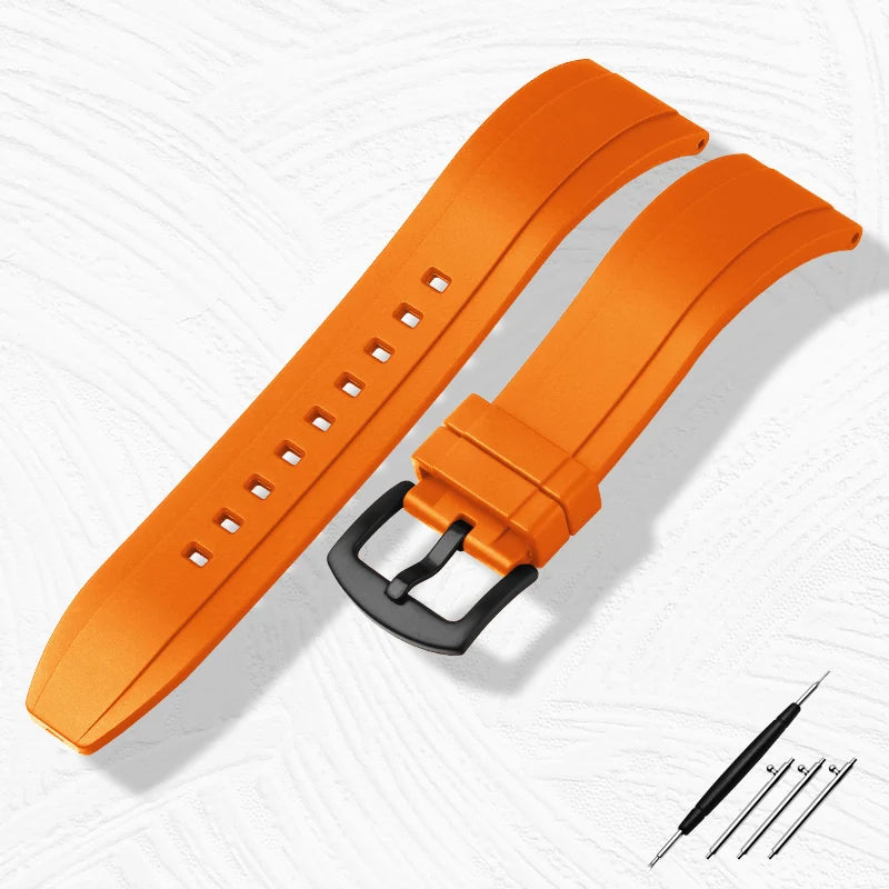 Extended Rubber Watch Strap for Watches, Waterproof Band, Quick Release Bar, Rolex JEAN, Seiko, Tissot, Huawei, 20mm, 22mm