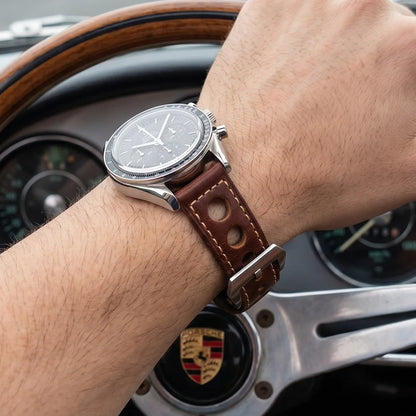 Bracelet de montre en cuir de vache, Vintage, en cuir véritable, 20mm 22mm 24mm, pour femmes et hommes, mode, ceinture avec boucle ardillon