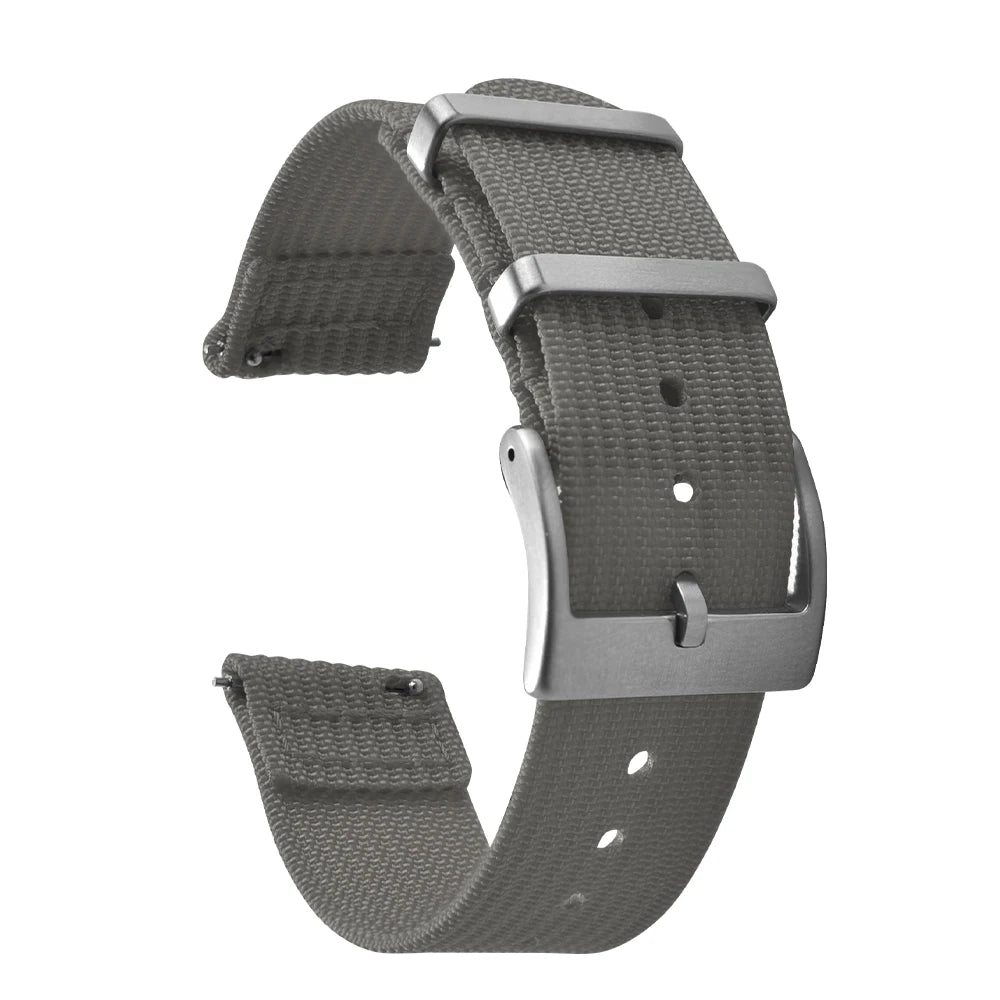 Bracelet de montre en nylon à dégagement rapide-bande durable à texture nervurée en deux pièces 18 mm 20 mm 22 mm pour montres militaires tactiques