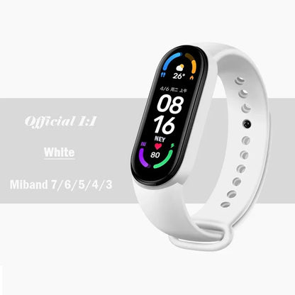 Official silicone strap for Xiaomi Mi Band 4 5 6 7, sports watch, Miband4 Miband7 Correa Mi band 3 4 5 6 7 bands