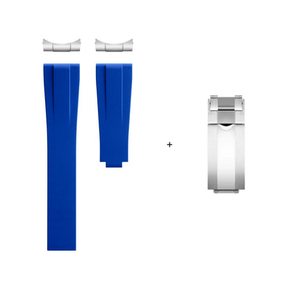 FKM fluoroelastomer watch strap, cut to size, 20/21/22mm, for Rolex Submariner GMT DAYTONA YachtMaster Datejust Sea-Dweller Series