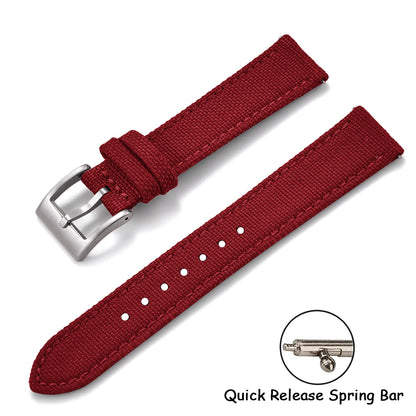 Per Cordura vela cinturino in pelle 18/20/22mm vela cinturini in nylon a sgancio rapido cintura in pelle per Omega Seiko