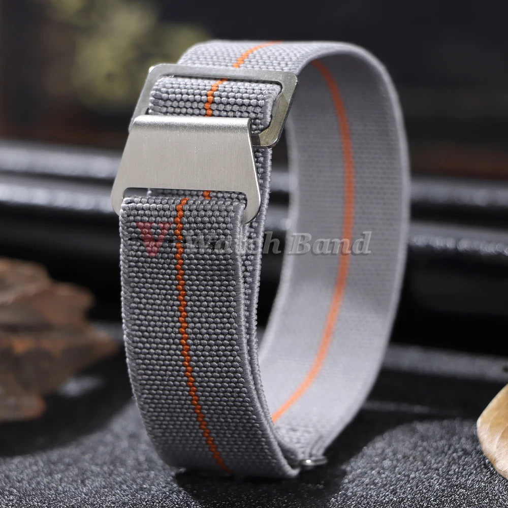 Bracelet de montre tressé en Nylon, 18/20/22mm, élastique, troupes françaises, sac de Parachute, Bracelet de Sport universel pour hommes et femmes