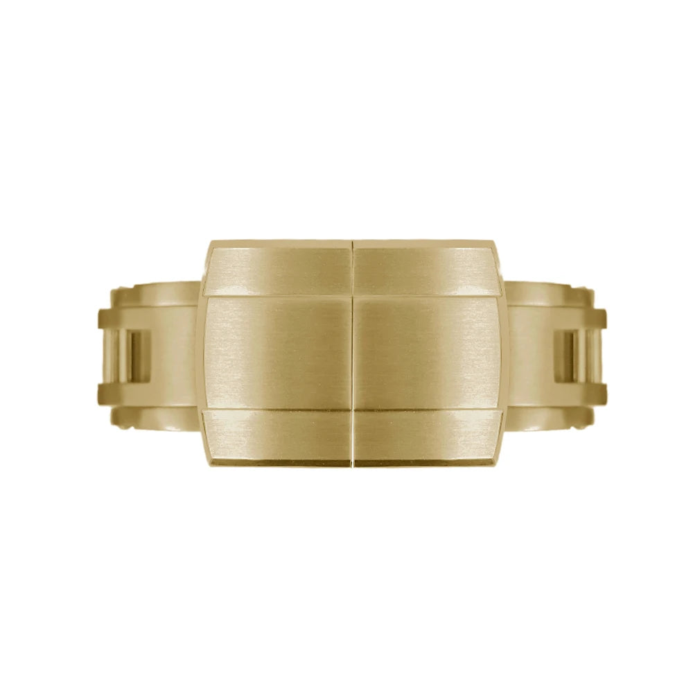 316L Stainless Steel Daytona Deployment Clasp, 16mm 18mm 20mm, Replacement, Two Tone Brushed Polished Finish Buckle