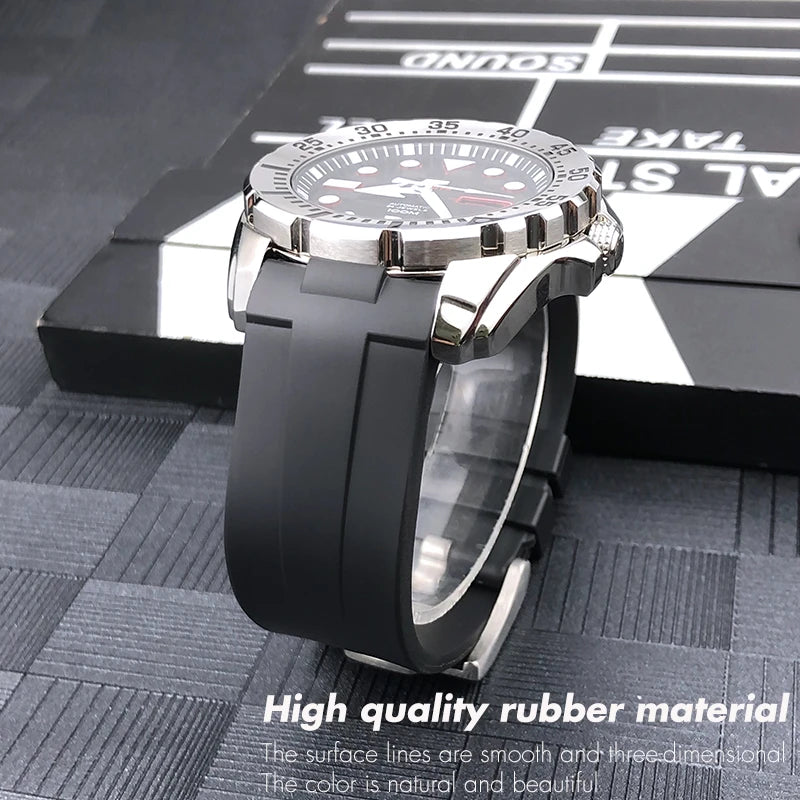 Rubber watch strap for SEIKO 5 Longines Hydroconquest mol Omega Planet Ocean, silicone watch strap, 21mm, 22mm, 23mm, 24mm, new