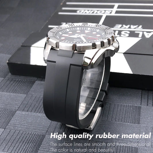 Cinturino per orologio in caucciù per SEIKO 5 Longines Hydroconquest mol Omega Planet Ocean, cinturino in silicone, 21mm, 22mm, 23mm, 24mm, nuovo