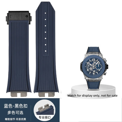 Cinturino per orologio Hublot Big Bang da uomo, cinturino in gomma fluorurata, giunto in acciaio inossidabile, a sgancio rapido, 411, 411, 421