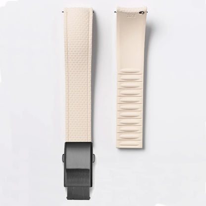 Bracelet de montre en caoutchouc fluoré FKM 18/19/20/21/22/24 mm avec boucle déployante universelle pour hommes, bracelet de remplacement CTS pour Seiko et Omega
