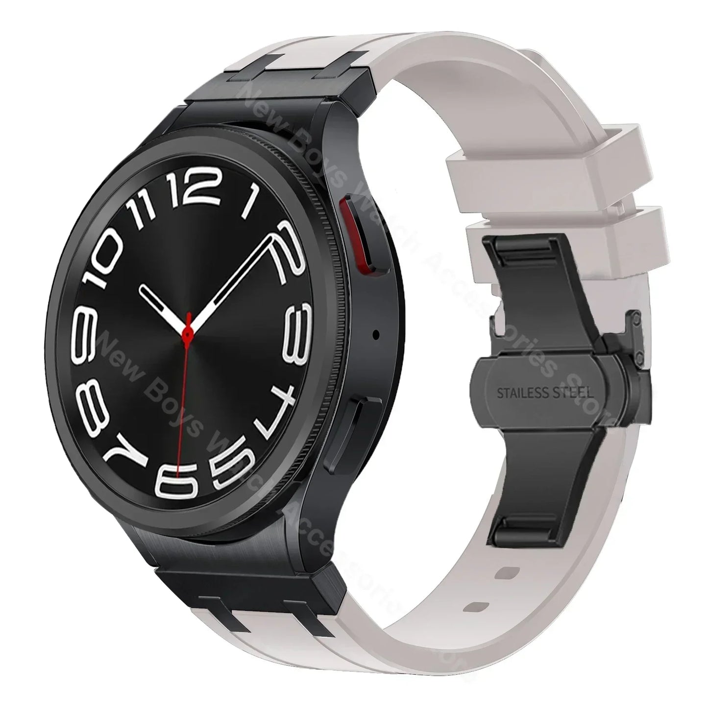 Bracelet de sport en silicone sans interstice pour hommes, compatible Samsung Galaxy Watch 7 40mm 44mm, 6 4 Classic 46 47mm, 42 43mm, 5 Pro 45mm