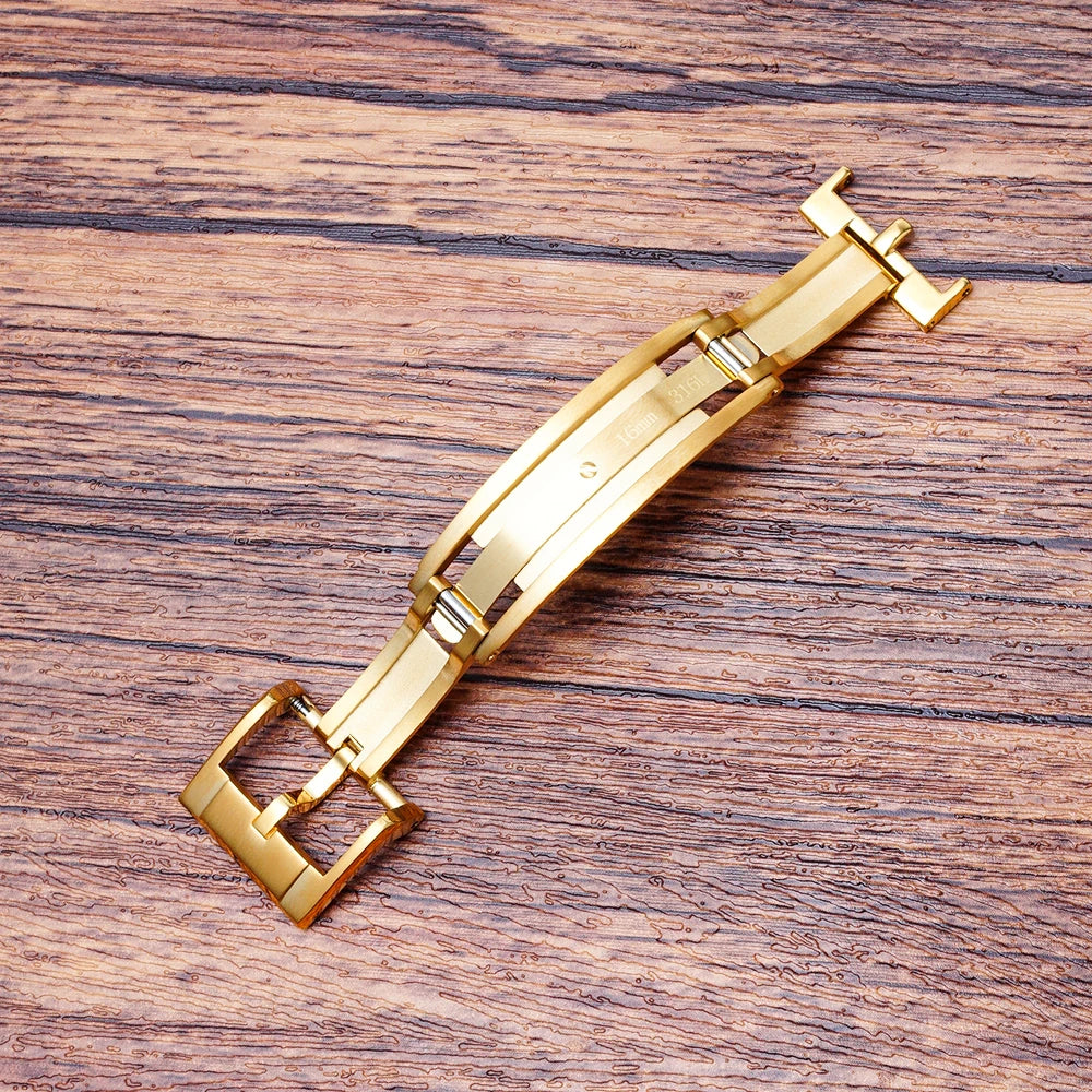 Fermoir de bracelet de montre en métal, 16mm 18mm, pour Rolex DAYTONA SUBMARINER GMT Yacht-Master, accessoire de montre, boucle à bouton métallique réglable