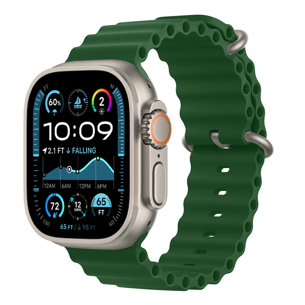 Bracelet Ocean pour Apple Watch Ultra 3 2, 49mm 46mm 44mm 40mm 45mm 41mm 42mm, Correa Bracelet iWatch Series 11 10 9 SE 8 7 6 5 4