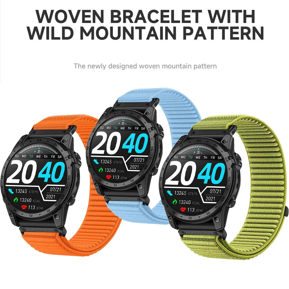 Bracelet en Nylon à dégagement rapide, 20/22/26mm, pour Garmin Fenix 8/Tactix 8/Quatix 8, bande respirante pour Bracelet Instinct 3/Forerunner 970