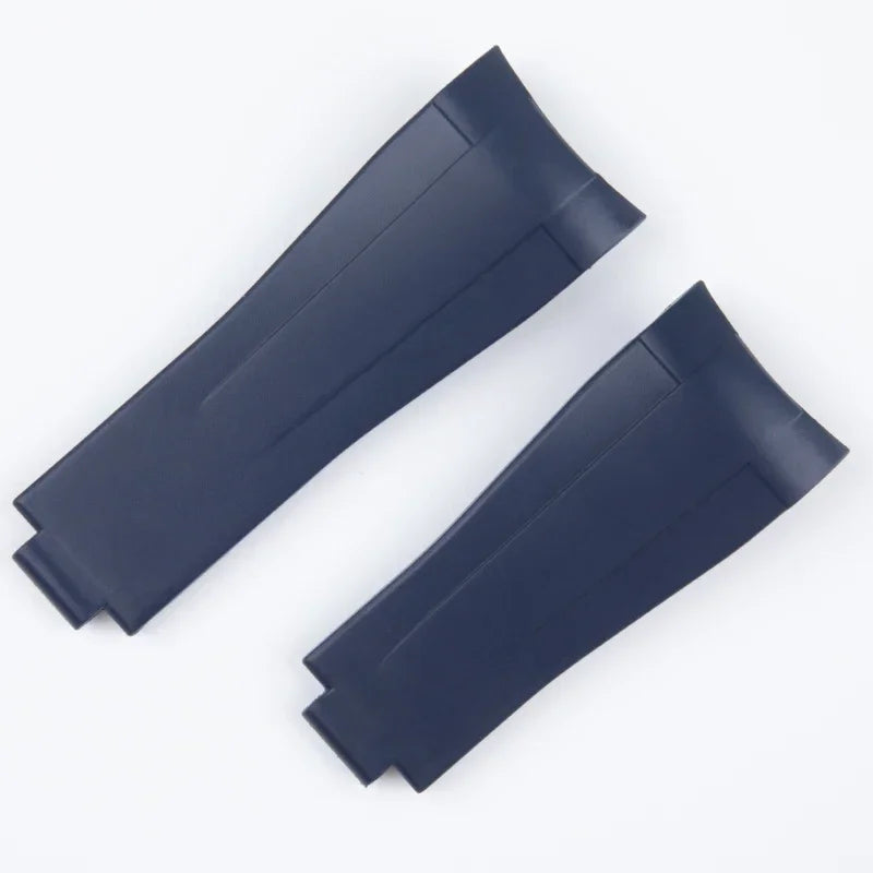 Soft FKM Fluoro Rubber Watch Strap, 20mm, for Rolex, for Submariner GMT OYSTERFLEX Daytona, with Glidelock Clasp
