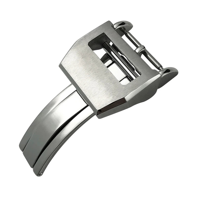 Thick folding clasp for Schaffhausen watches, stainless steel, large IWC Pilot clasp, watch accessories, 18mm