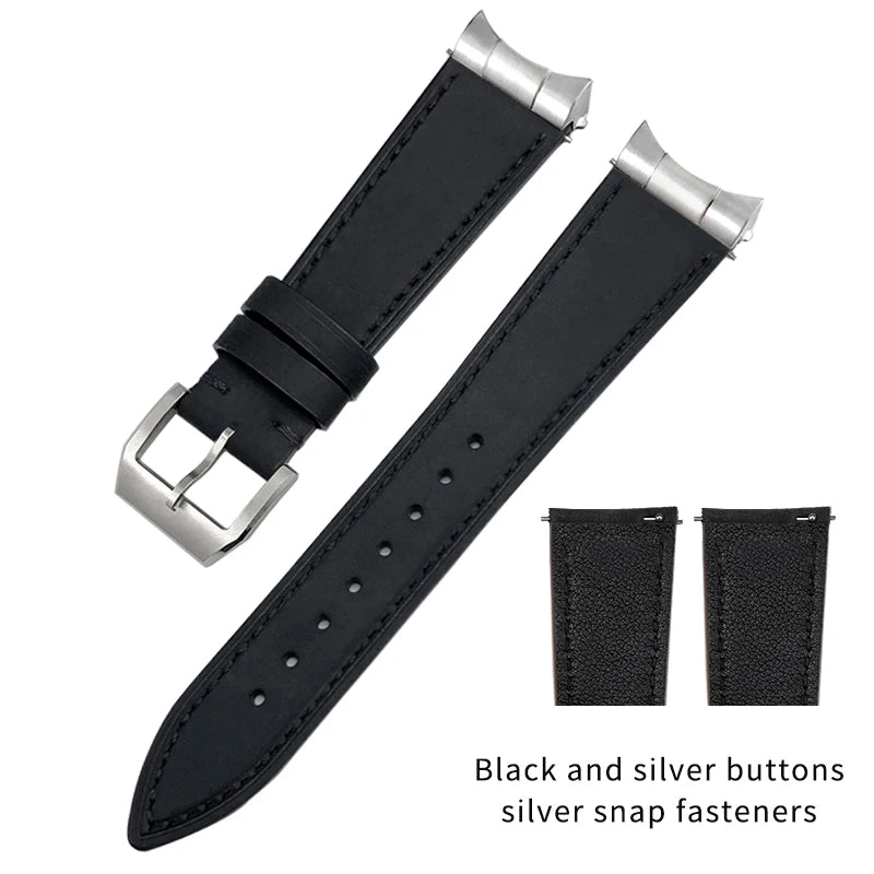 Genuine Leather Watch Strap Quick Release 22mm 20mm Cowhide Folding Buckle Watch Band for Tudor Black Bay 58 Strap