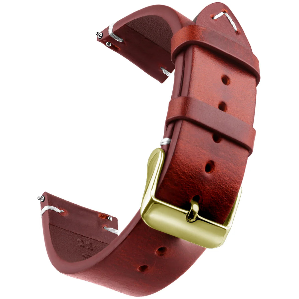 Bracelet de montre en cuir véritable de cire, bracelets de montre à dégagement rapide 18mm/19mm/20mm/21mm/22mm/24m, pour Samsung, Seiko, Oris, montre citoyen
