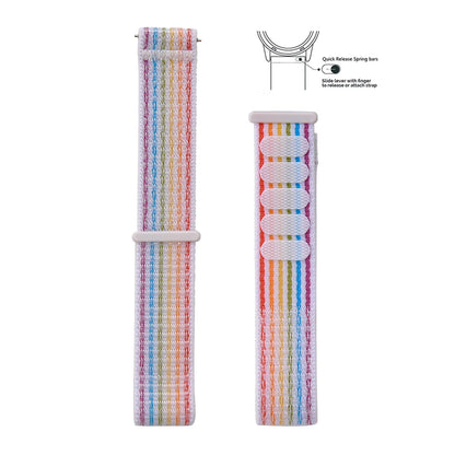 New Design Adjustable Quick Release Hook Buckle Watch Straps 20mm 22mm Bands for Comfortable Nylon Bracelet Elastic Nylon Watch Bands