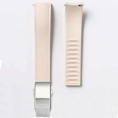 Bracelet de montre en caoutchouc fluoré FKM 18/19/20/21/22/24 mm avec boucle déployante universelle pour hommes, bracelet de remplacement CTS pour Seiko et Omega