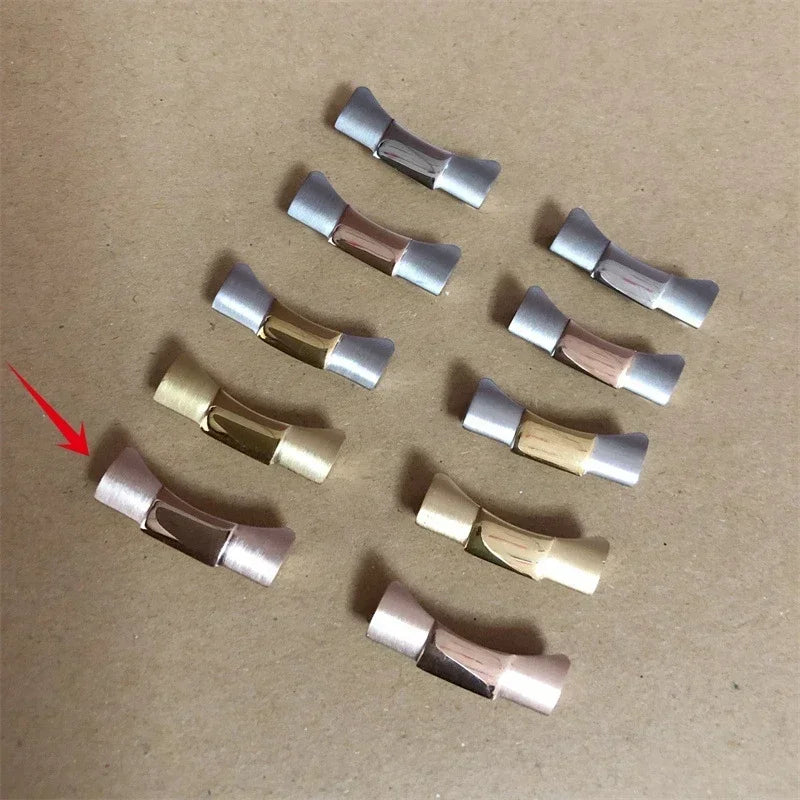 Datejust – Curved end link for Rolex bracelet, in rubber and leather, watch part, seamless connection, 21mm, 41mm