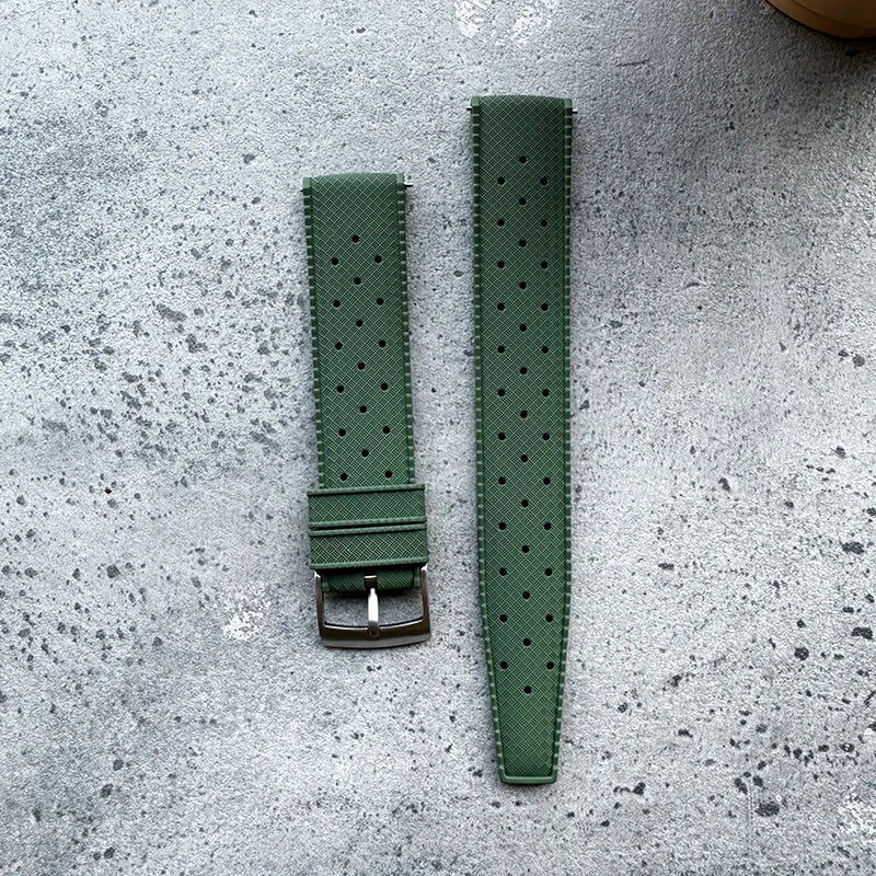 Offerta speciale cinturino in gomma a sgancio rapido 20mm 22mm, cinturino per orologio intelligente sportivo alla moda FKM per Omega Seiko Moonswatch
