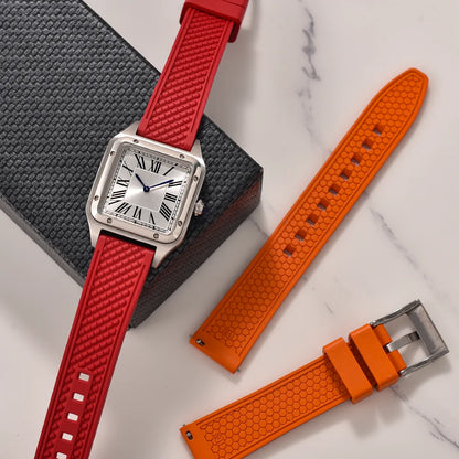 Bracelet en caoutchouc fluoré FKM, 18mm 20mm 22mm 24mm, Bracelet de montre à dégagement rapide pour plongée Omega Seiko Tissot Rolex, ceinture universelle
