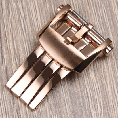 Fermoir de montre déployant en acier inoxydable massif argenté, noir et or rose, 22, 18, 20 mm, pour Breitling, accessoire boucle pliante en métal