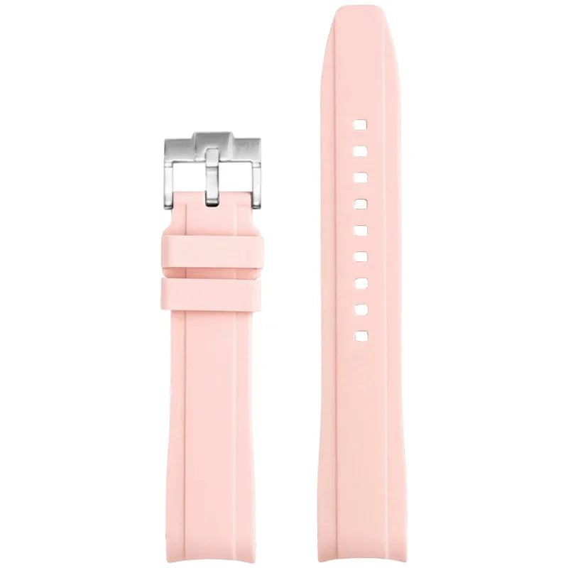 High Resistance Silicone Bracelet for Men and Women, 18/19/20/21/22mm, Universal Curved End, Butterfly Buckle, Watch Strap for Tissot 1853