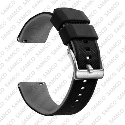 Bracelet de montre en Silicone de qualité supérieure, 18mm 20mm 22mm, à dégagement rapide, en caoutchouc, de remplacement