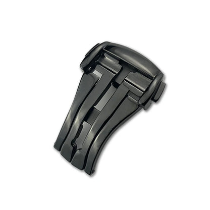Fibbia déployante per orologio, chiusura pieghevole 16mm 18mm 20mm per cinturino in pelle Omega, cinturino in gomma, acciaio 316L, nero argento, accessori