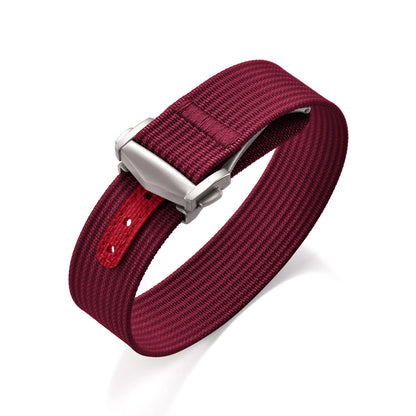 Bracelet de montre en nylon côtelé Omega avec fermoir déployant 18mm 20mm 22mm, bracelet sport en caoutchouc FKM pour Swatch MoonSwatch