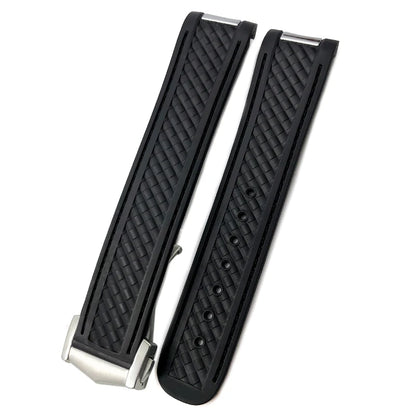 Bracelet de montre en caoutchouc de Silicone, 19mm 20mm, pour Omega Seamaster AQUA TERRA AT150 Ultra léger 8900, boucle de déploiement Premium