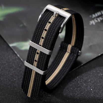 Cinturino per orologio in Nylon per Seiko Army Sport, cinturino di ricambio 18mm 20mm 22mm marrone verde nero, cinturino militare, cinturino per orologio casual