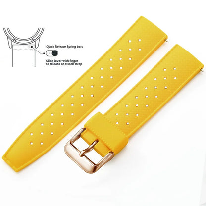 Bracelet de montre en Silicone Tropical bracelet de montre à dégagement rapide 18mm 20mm 22mm bracelet de montre intelligente Tropic en caoutchouc pour Oris Seiko Citizen