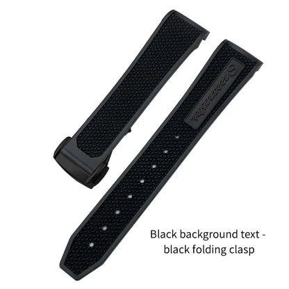Soft Rubber and Silicone Watch Strap, 19mm 21mm 20mm 18mm, for Omega Speedmaster Seamaster 300 Sport Watch, Black and Blue Bracelets