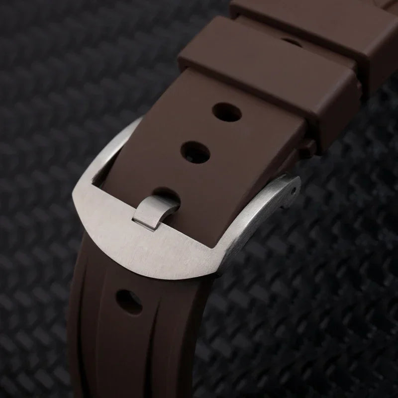 Accessoires intelligents universels, bracelet de montre en caoutchouc FKM souple de 22/24mm, adapté au bracelet Panerai, boucle à ardillon PAM441/111
