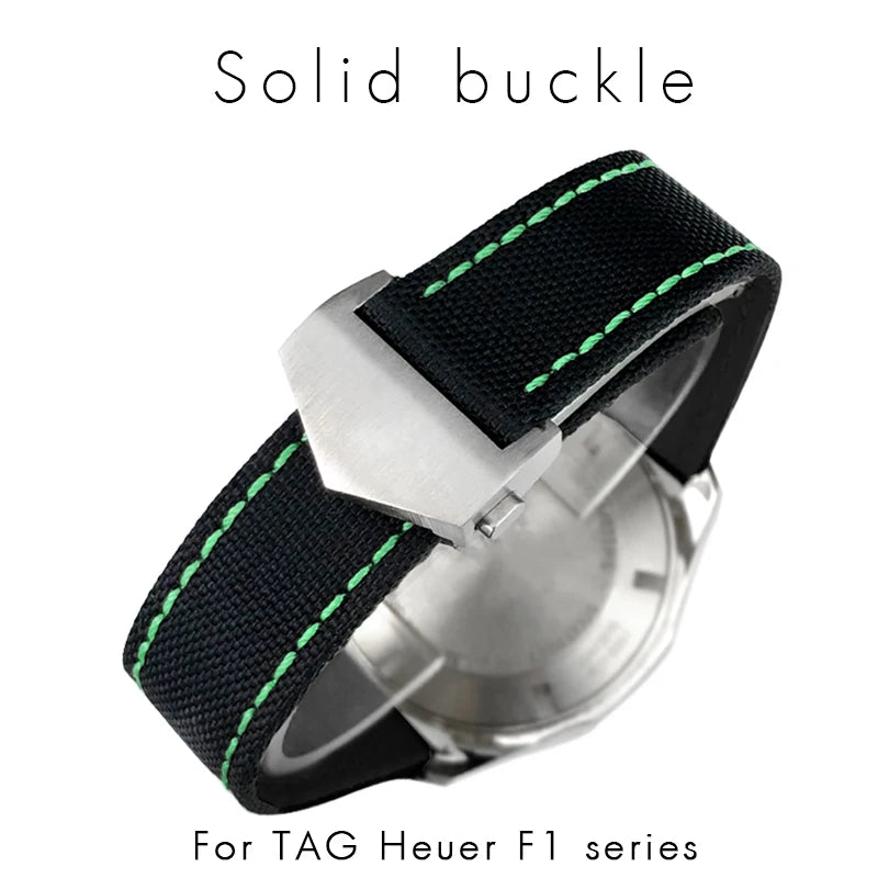Bracelet de montre en Nylon de haute qualité, 19mm 20mm 21mm 22mm, adapté à TAG Heuer Aquaracer 300 500, bracelet de montre en toile de Nylon, boucle pliante