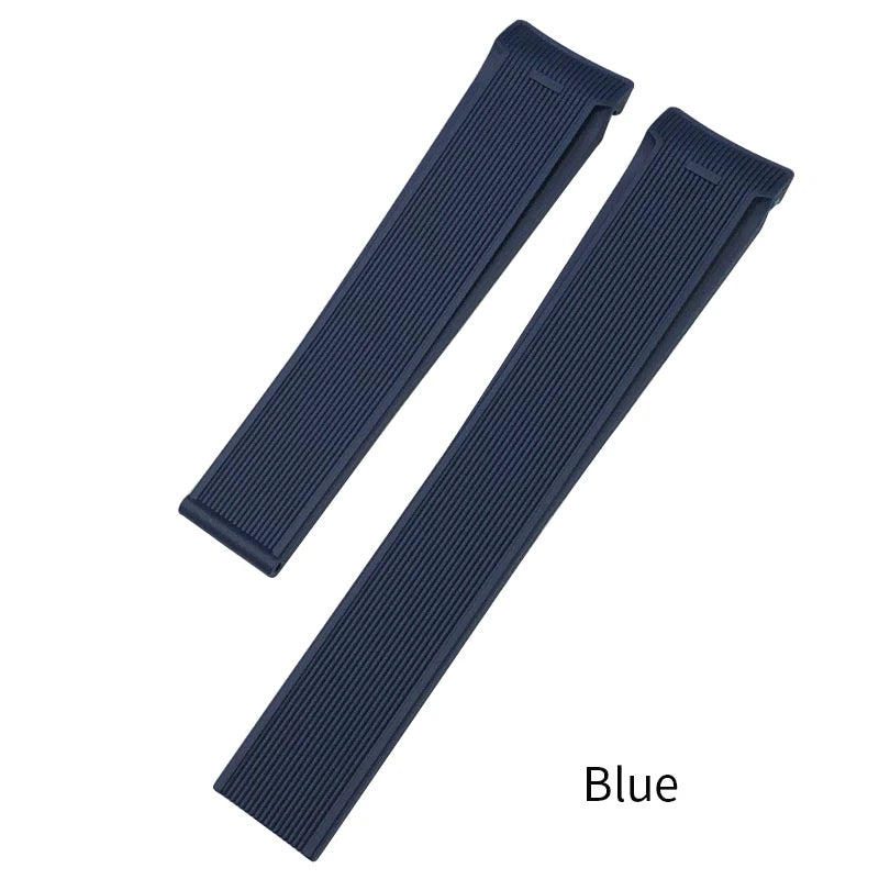 Natural rubber and silicone watch strap, 20mm 22mm, suitable for Tag Heuer CARRERA AQUARACER 300, Diving strap, black and brown